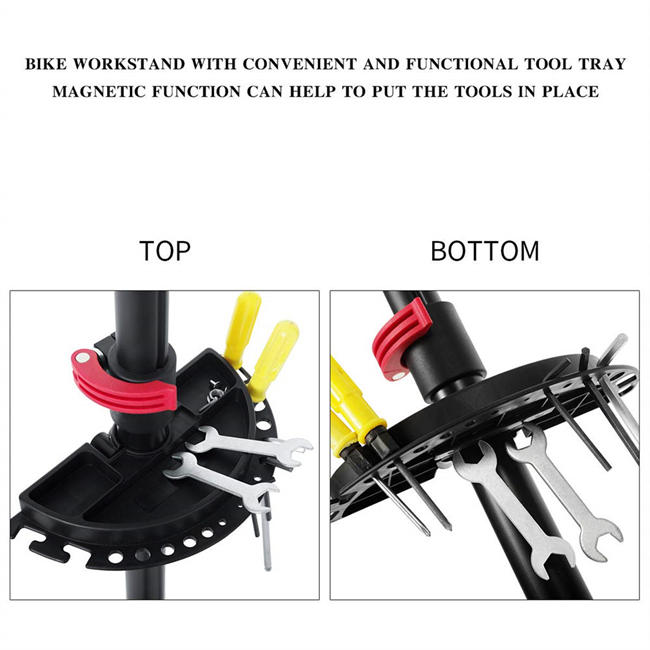 Unisky Bike Repair Stand Foldable Bike Stand for Maintenance Portable Height Adjustable Rack with Quick Release Bicycle Mechanics Maintenance Workstand